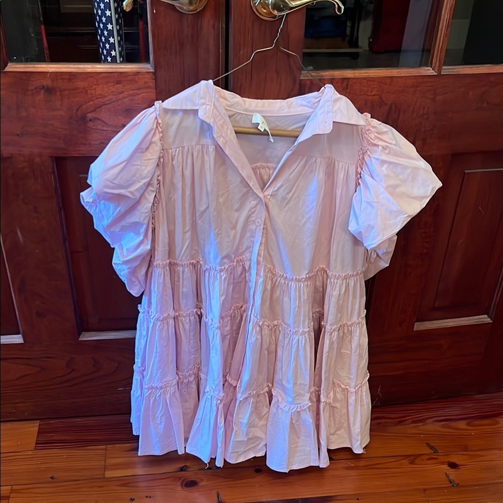 White Puff Sleeve Oversized Blouse